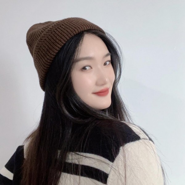 브라운 프리덤 비니 패션비니 니트 비니모자 겨울모자 겨울비니 니트모자 - 상품 이미지