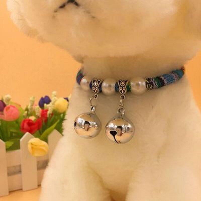 소형견 강아지 고양이 목줄 애견 멀티컬러 3개 실버벨 S 20cm1.0-4.0kg - 상세 이미지 2