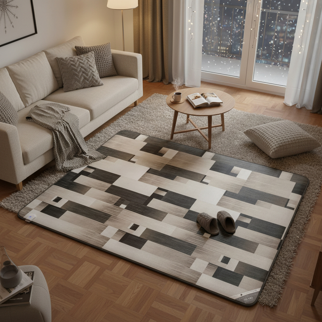 신일전기장판 탄소매트 EMF 전자파없는 아기 점보 거실, 270x183, 그레이