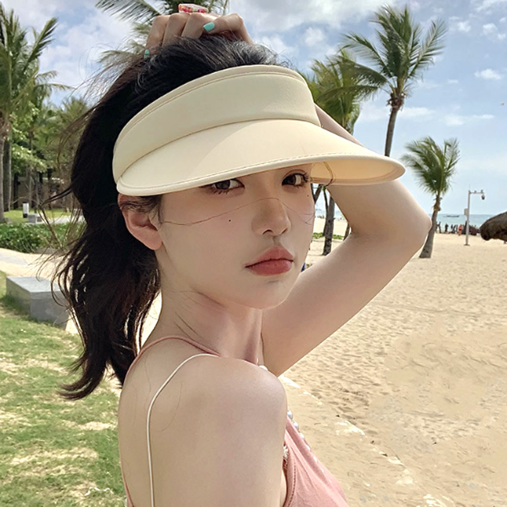 오늘 베이직 썬캡 그늘 여름 햇빛가리개 모자 크림 DT1343441 - 상품 이미지