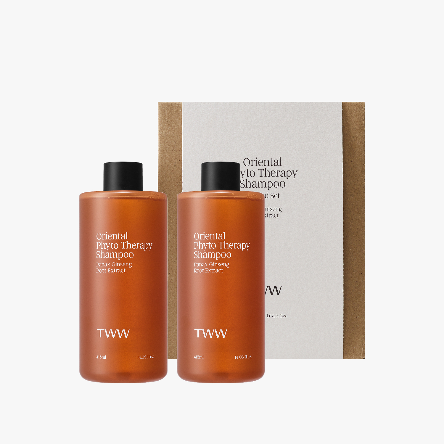 흑삼 한방 두피케어 TWW 오리엔탈 피토 테라피 샴푸 한정세트 415ml 2개 - 상품 이미지