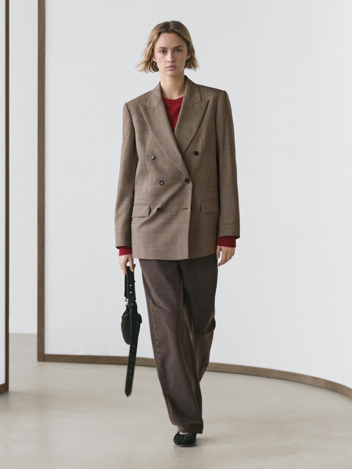 마시모두띠 체크 더블 울 테일러드 블레이저 6000/648 BEIGE - 상세 이미지 2