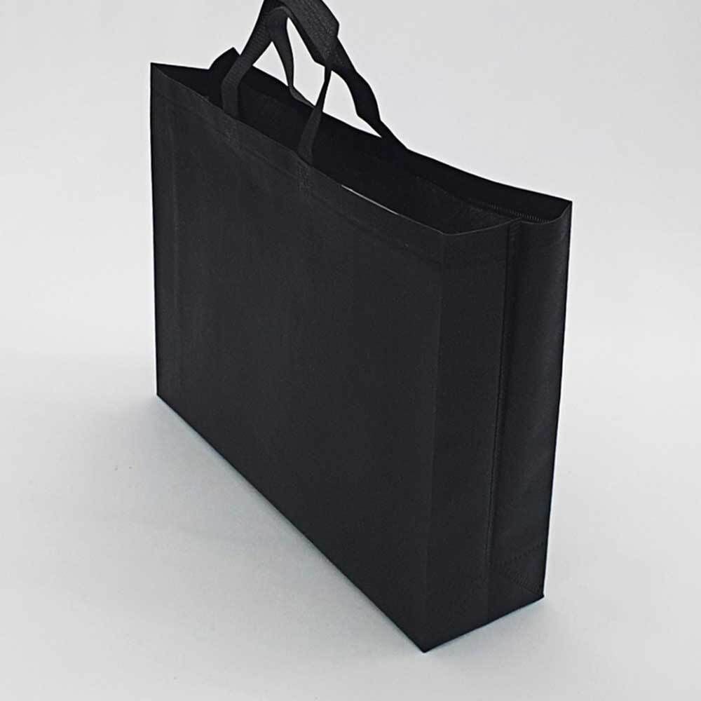 부직포 가로쇼핑백 가방 블랙 대 선물 리유저블 - 상품 이미지