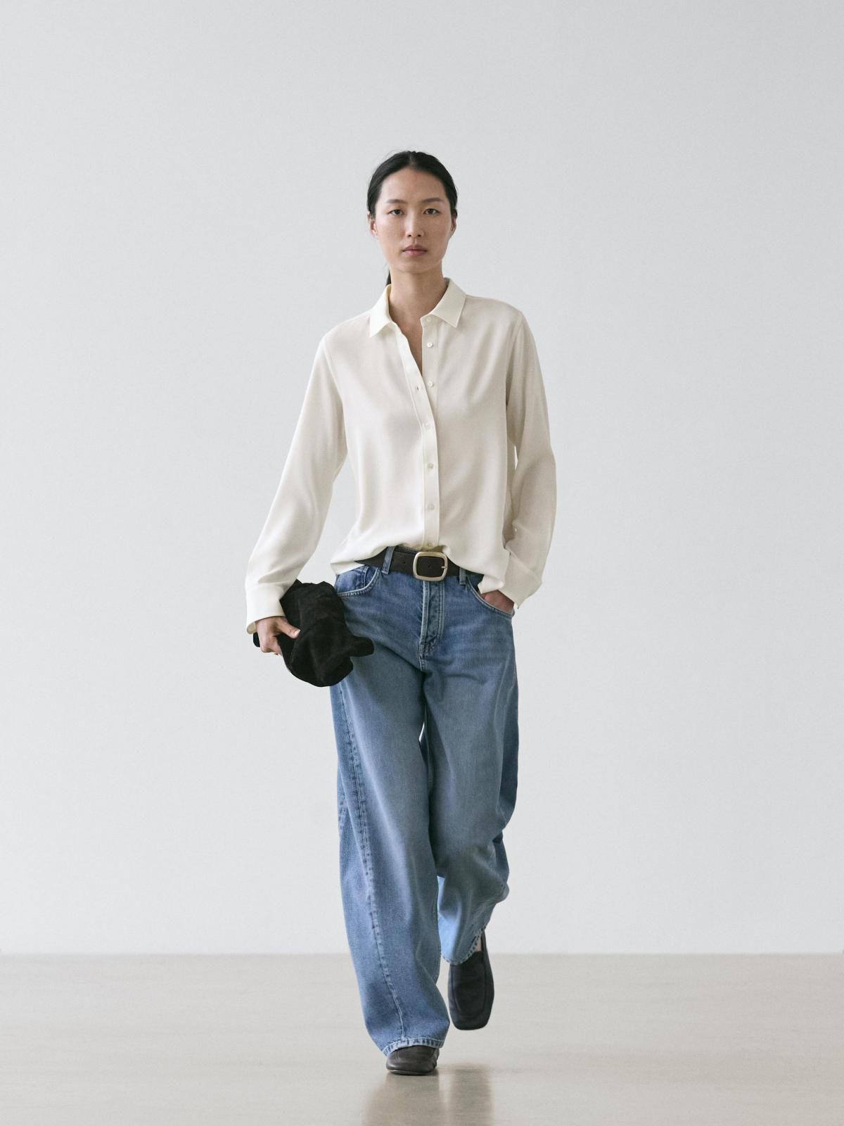마시모두띠 베이직 루즈핏 플루이드 셔츠 5113/713 OFF WHITE - 상세 이미지 2