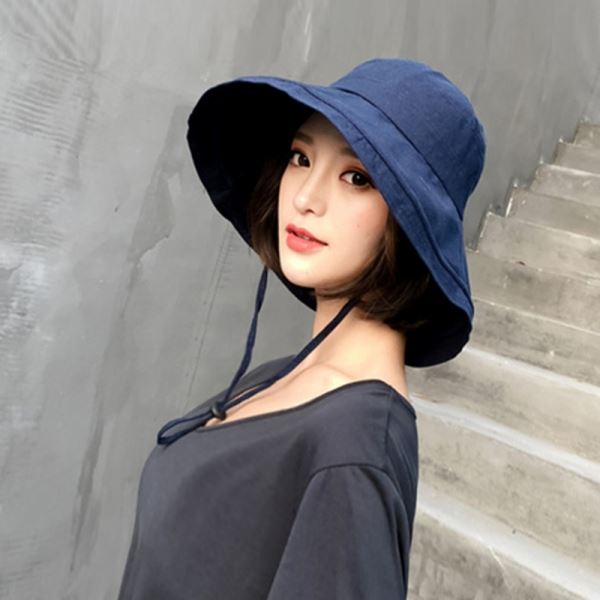 네이비 여성용 코튼버킷햇 버킷햇 엘리브 - 메인 이미지