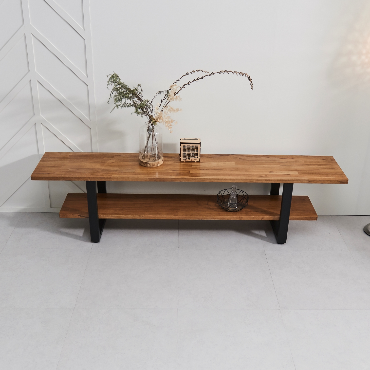 노스포트 참죽 북유럽 원목거실장 티비다이 TV거실장 1500, 월넛