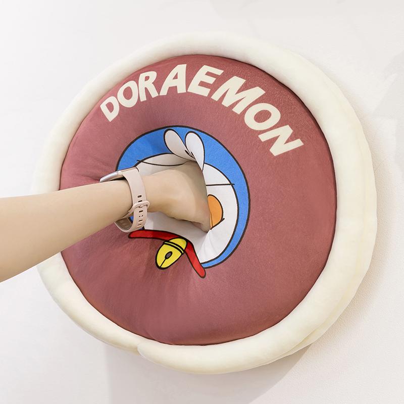 도라에몽 쿠션 베개 사무실 소파 거실 침실 학생 레드 40-45cm - 상세 이미지 4