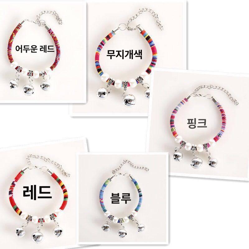 소형견 강아지 고양이 목줄 애견 멀티컬러 3개 실버벨 S 20cm1.0-4.0kg - 상세 이미지 4