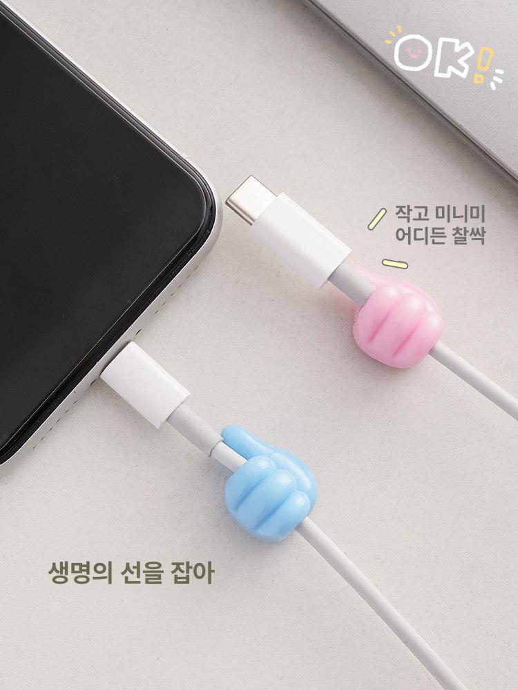 다용도 데이터 케이블 고정 전선 정리기 강력 접착 수납 집게 혼합 색상 5개 세트 이미지 6