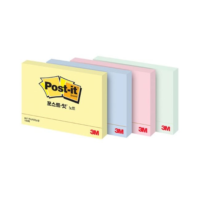 3M 포스트잇 657 러블리핑크 102X76mm 2개 - 상품 이미지