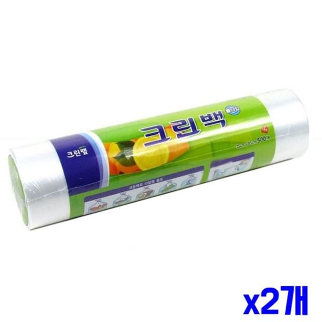롤타입 대용량 비닐봉투 롤팩 35x45cm 500매 x2개 - 상품 이미지