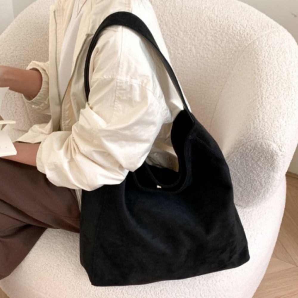 가을 겨울 스웨이드 패션 숄더백 캐주얼 데일리 쇼퍼백 가방 - 3컬러 - 메인 이미지