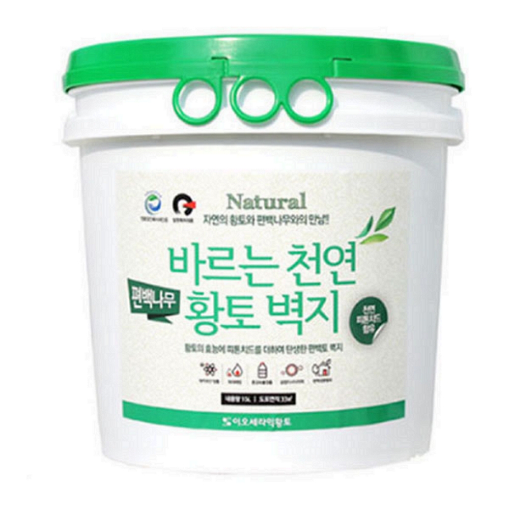 이오세라믹황토 바르는 천연 편백나무 황토벽지 16L - 상품 이미지