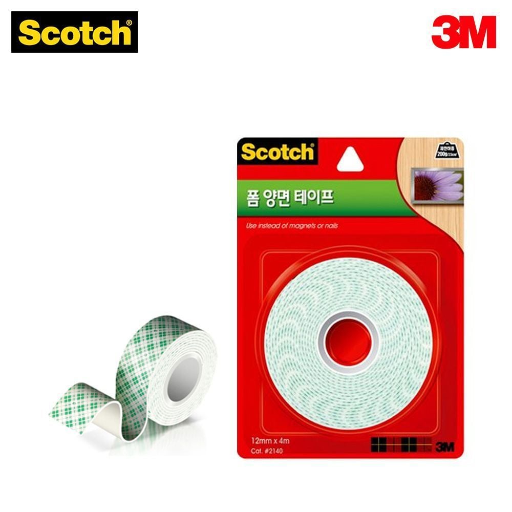 3M 스카치 폼 양면 테이프 2140 (12mmx4m) - 상품 이미지