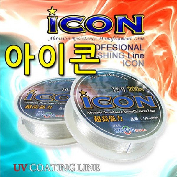 ICON UV코팅 대물낚시줄 낚시줄 줄꼬임방지 유니피스 낚시 낚시원줄 릴 낚시릴 - 상품 이미지