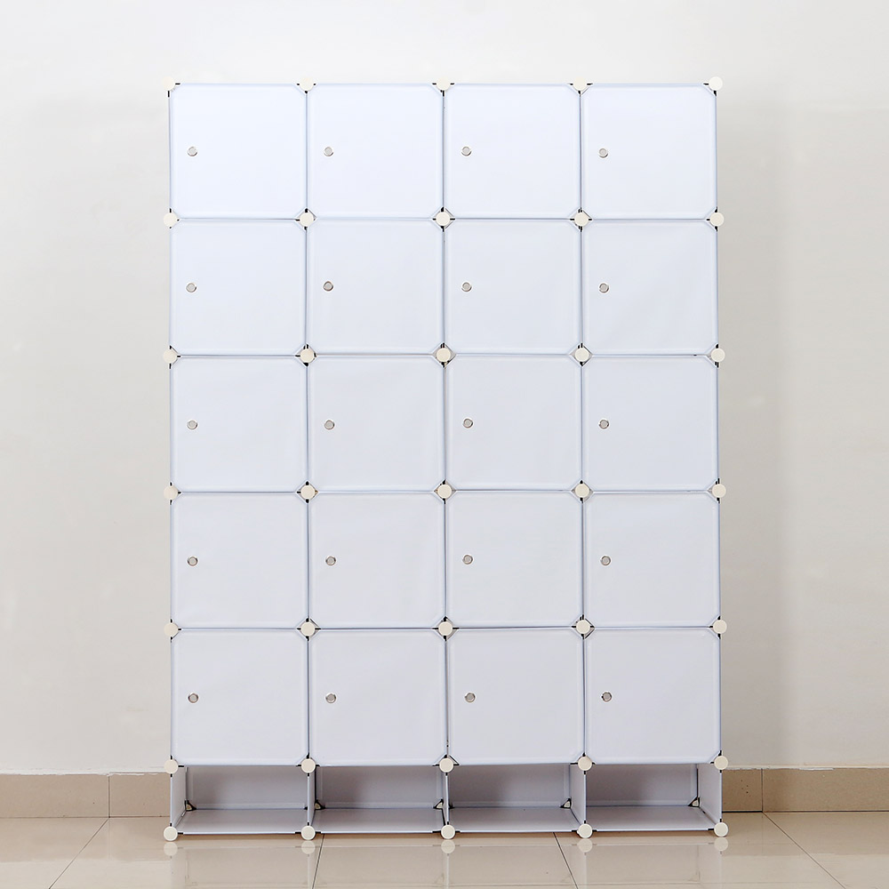 모던 화이트 선반 의류수납 옷장 (140x200cm) - 상세 이미지 3