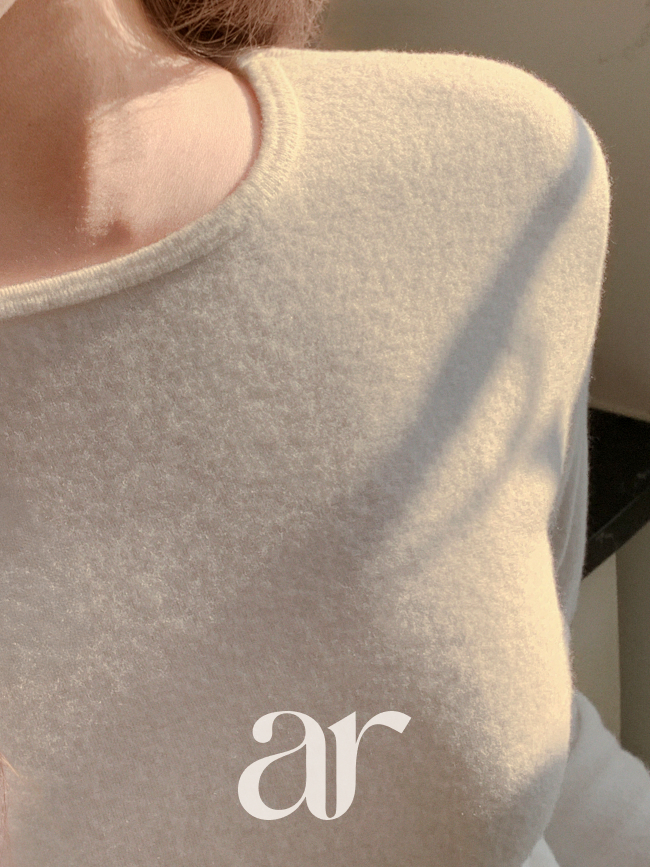 겉기모 라운드 긴팔 티셔츠 ts4810 - 상세 이미지 3