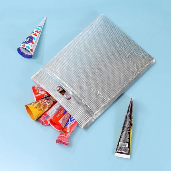 손잡이 보온 보냉팩 은박 15p 식품 보냉봉투 캠핑 지퍼