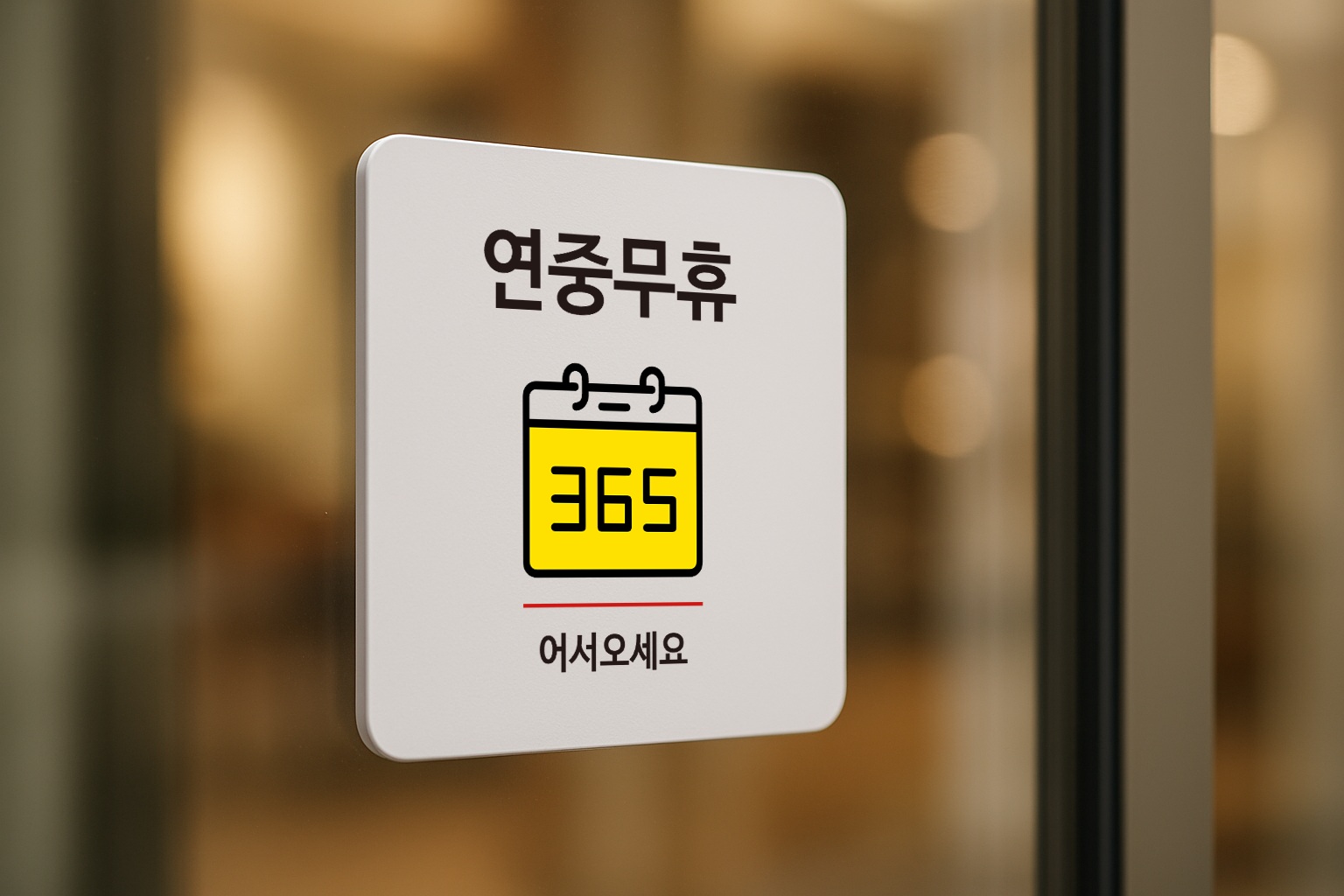 24시간영업 안내판 연중무휴 표지판 표찰 심야영업 안내 047 100x100 - 상세 이미지 3