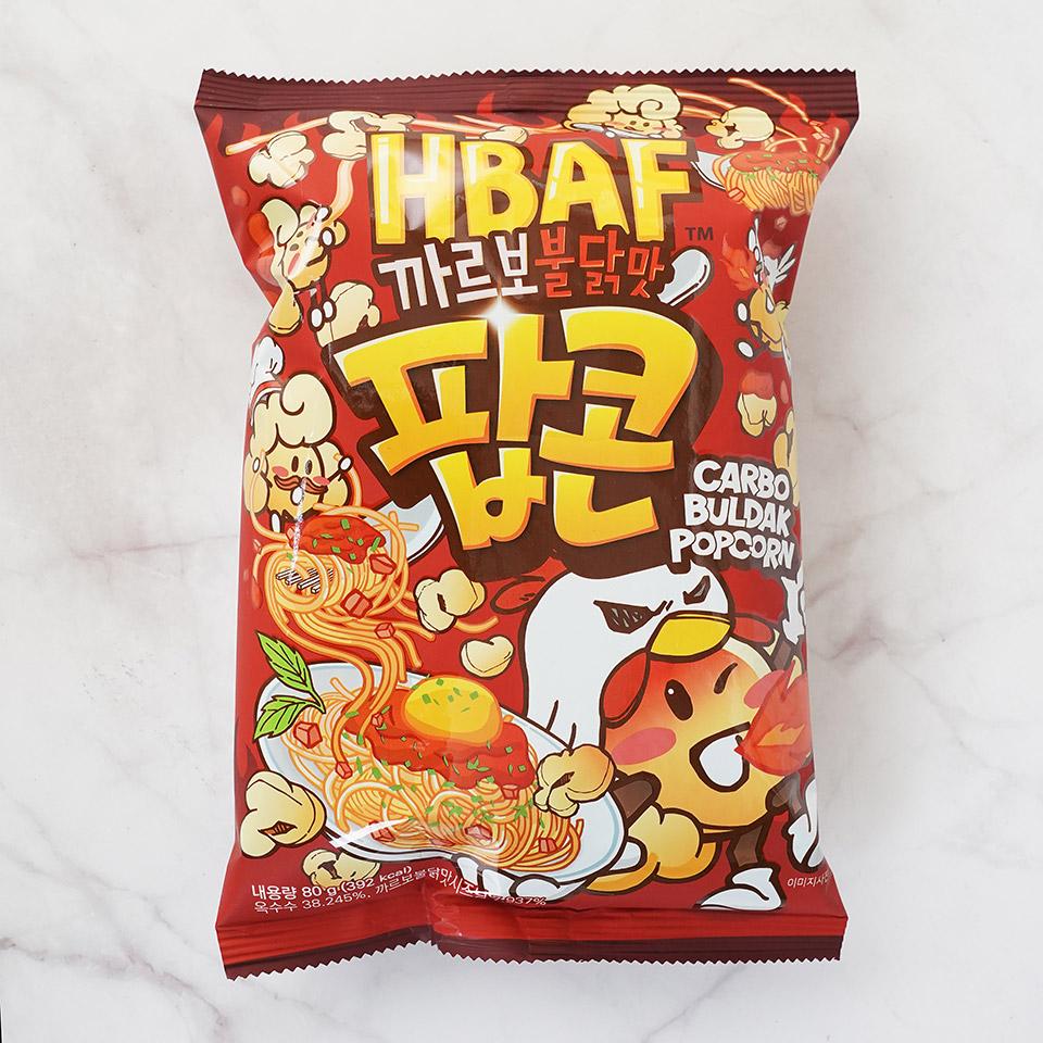메가마트 HBAF 바프 까르보불닭맛 팝콘 80g - 상품 이미지