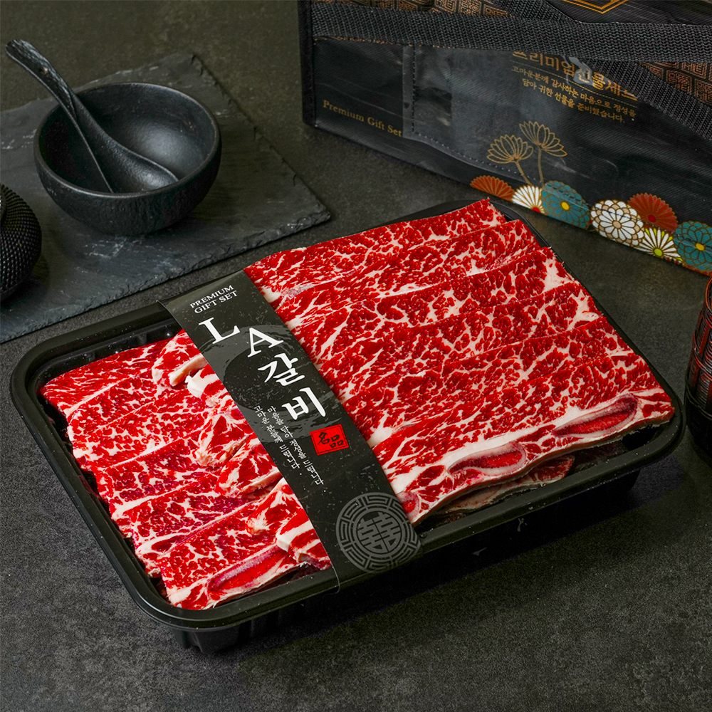 설렘한입 초이스 등급 LA갈비 2kg 선물세트 설 설날 명절 꽃갈비 일반포장 제품 이미지