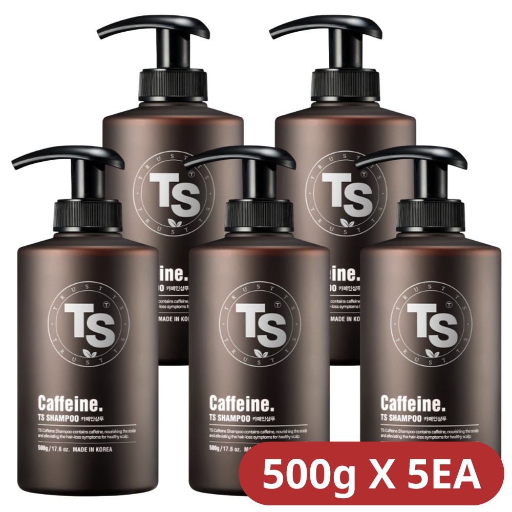 TS 카페인 샴푸 + 소분 파우치 500g, 5개 - 상세 이미지 4