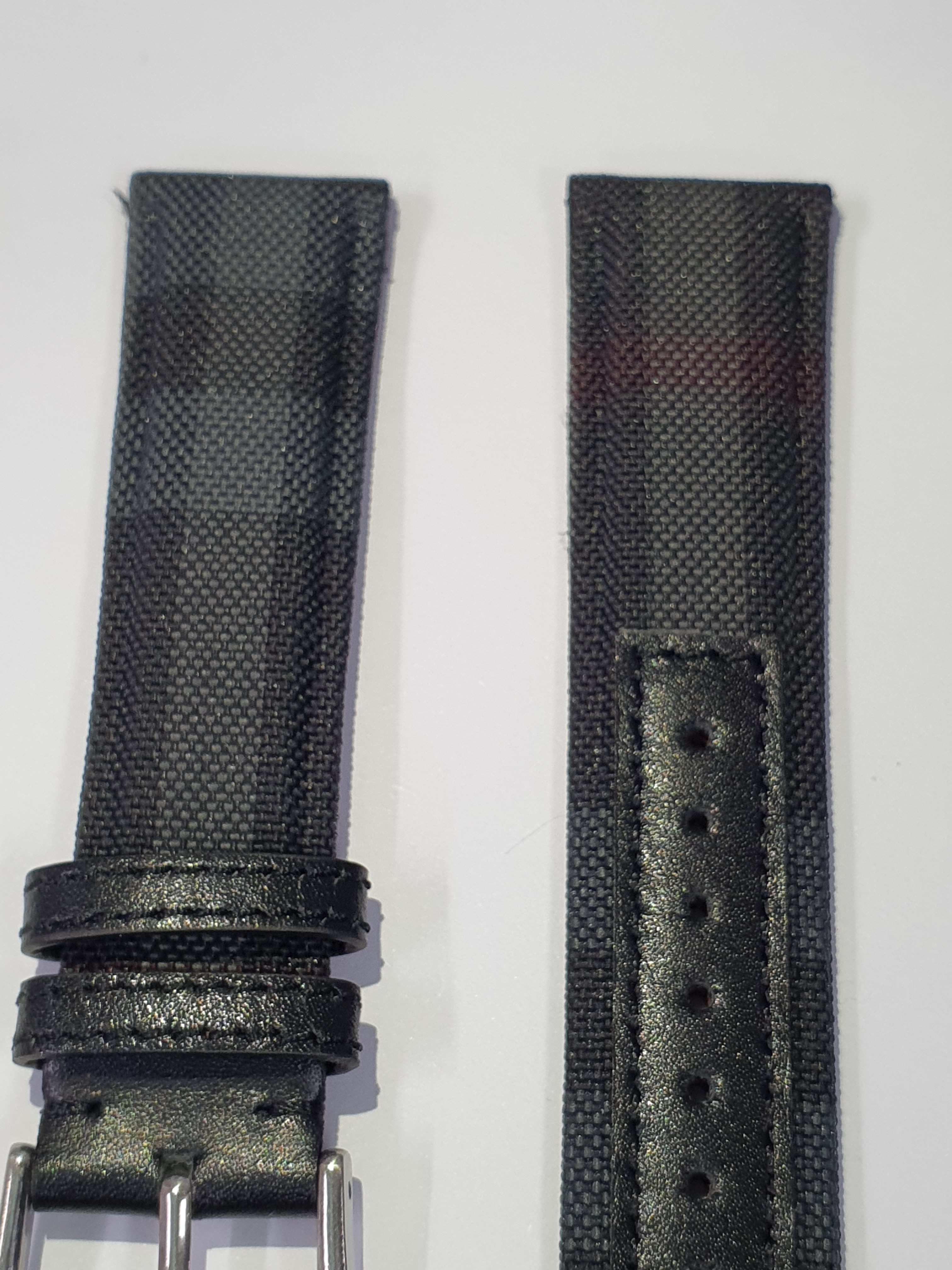 버버리 캔버스 블랙 체크패턴 호환시계줄 20mm BU9025 BU1777 이미지 7