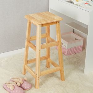 아일랜드식탁의자 70cm 원목 사각 선반 겸 - 상품 이미지