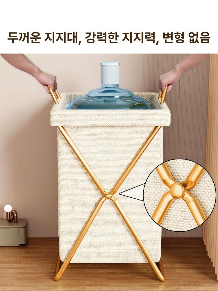 접이식 뚜껑형 세탁물 수납 바스켓 대용량 가정용 두꺼운 레터 뚜껑 없음 A 이미지 6