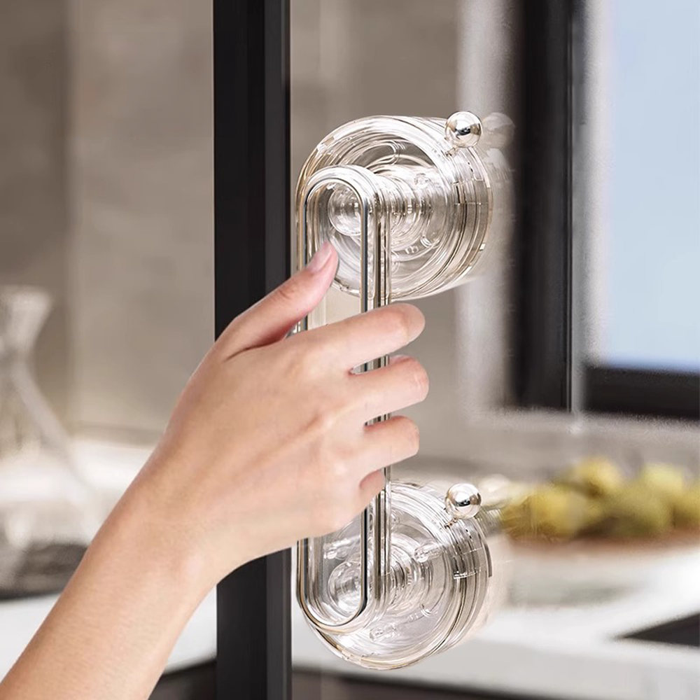 흡착식 다용도 문손잡이 유리문 무타공 서랍장 베란다 샤워부스 창문 손잡이