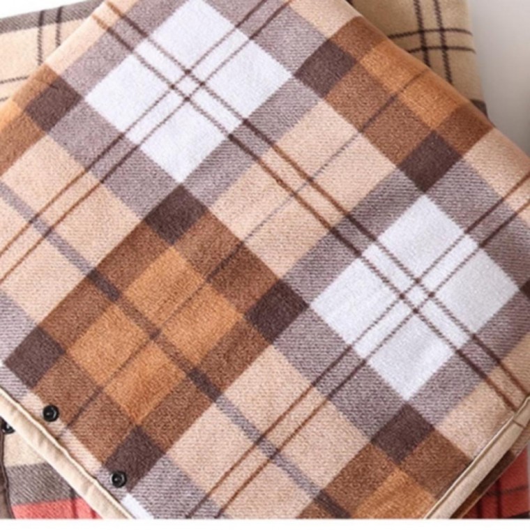 똑딱이담요 덮는 입는 극세사 차량용 사무실 학교 독서실 따뜻한 보온 밍크 - 상품 이미지