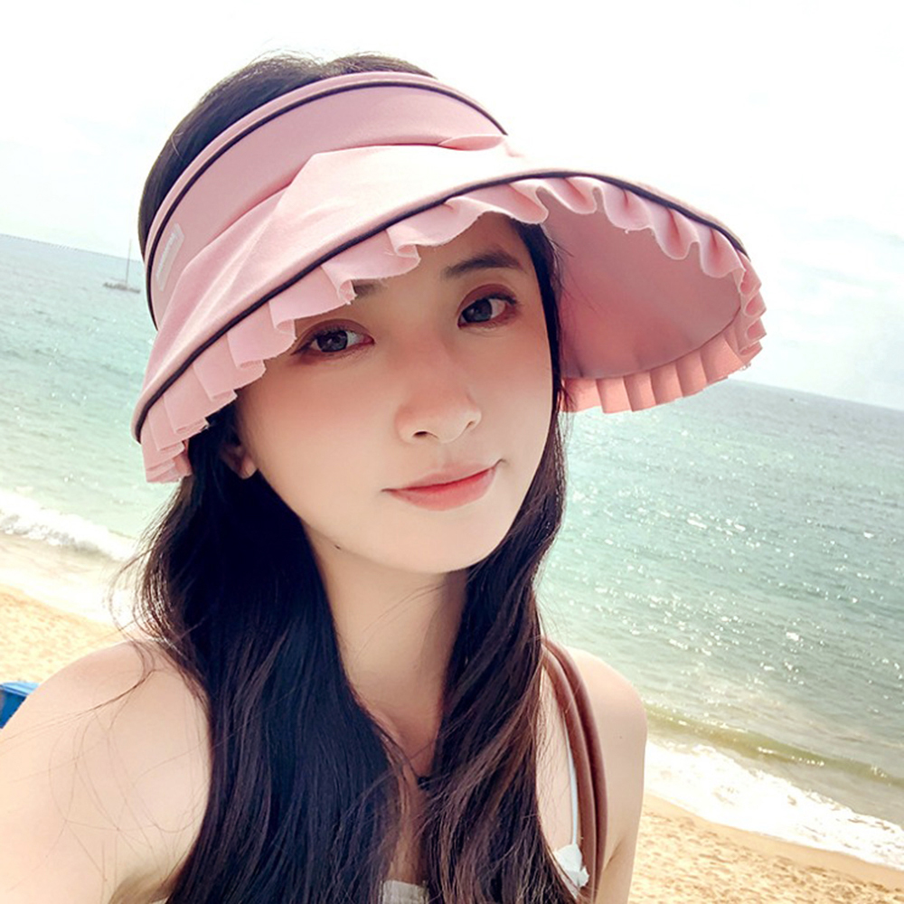 프릴리즈 크로스백 썬캡 여름 와이드 챙 모자 핑크 DT1343282 - 상품 이미지