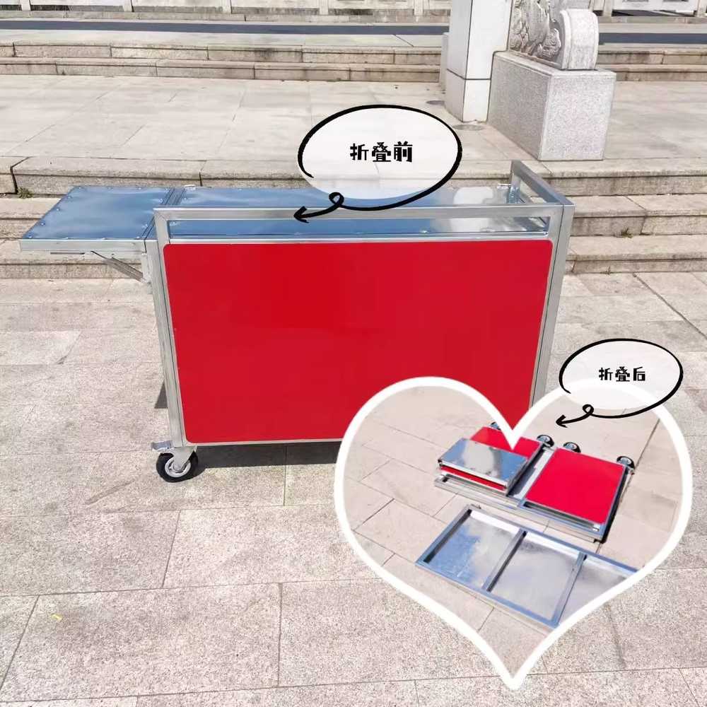 노점 가판대 철재 간이 이동식 마차 포장마차 리어카 48x100cm - 상세 이미지 2