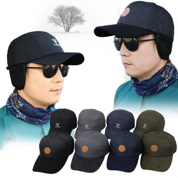 창모자 방한모자 기모 성인 남자 겨울모자 고급 겨울 캡모자 훼르자 귀달이 패션모자 남자겨울 - 상품 이미지