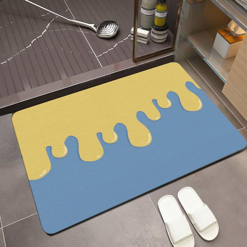 두꺼운 방수 미끄럼방지 실리콘 화장실 현관 발판 DDZ850 40 x 60 3.5mm - 메인 이미지