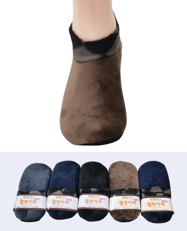 프린토리 부드럽고 포근한 벨벳 발목 신사카바 SW2210-0048 - 상품 이미지