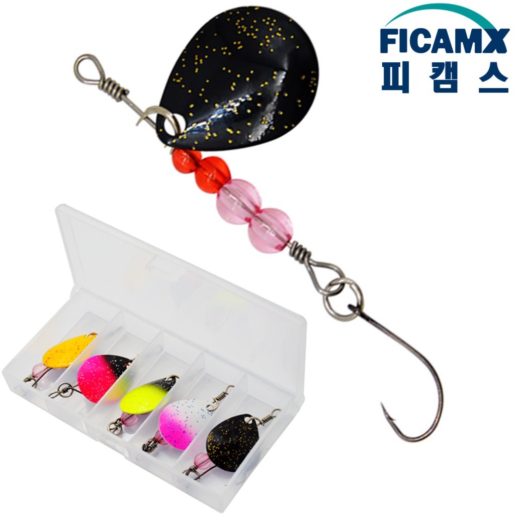 5종세트 꺽지스피너 소형 스피너 베이트 지그스피너 배스루어 - 상품 이미지
