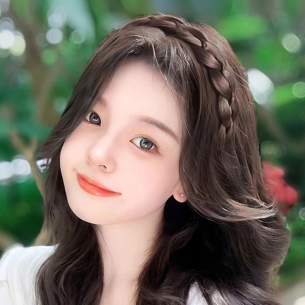 [볼륨끝판왕] 애니윙 땋은 머리 헤어밴드 볼륨업 부분가발 - 상세 이미지 5