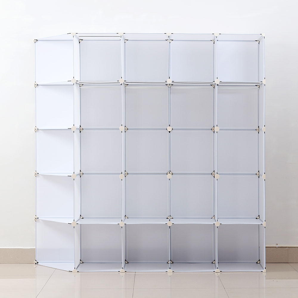 DIY 화이트 라인 의류수납 선반 옷장 (175x175cm) - 상세 이미지 3