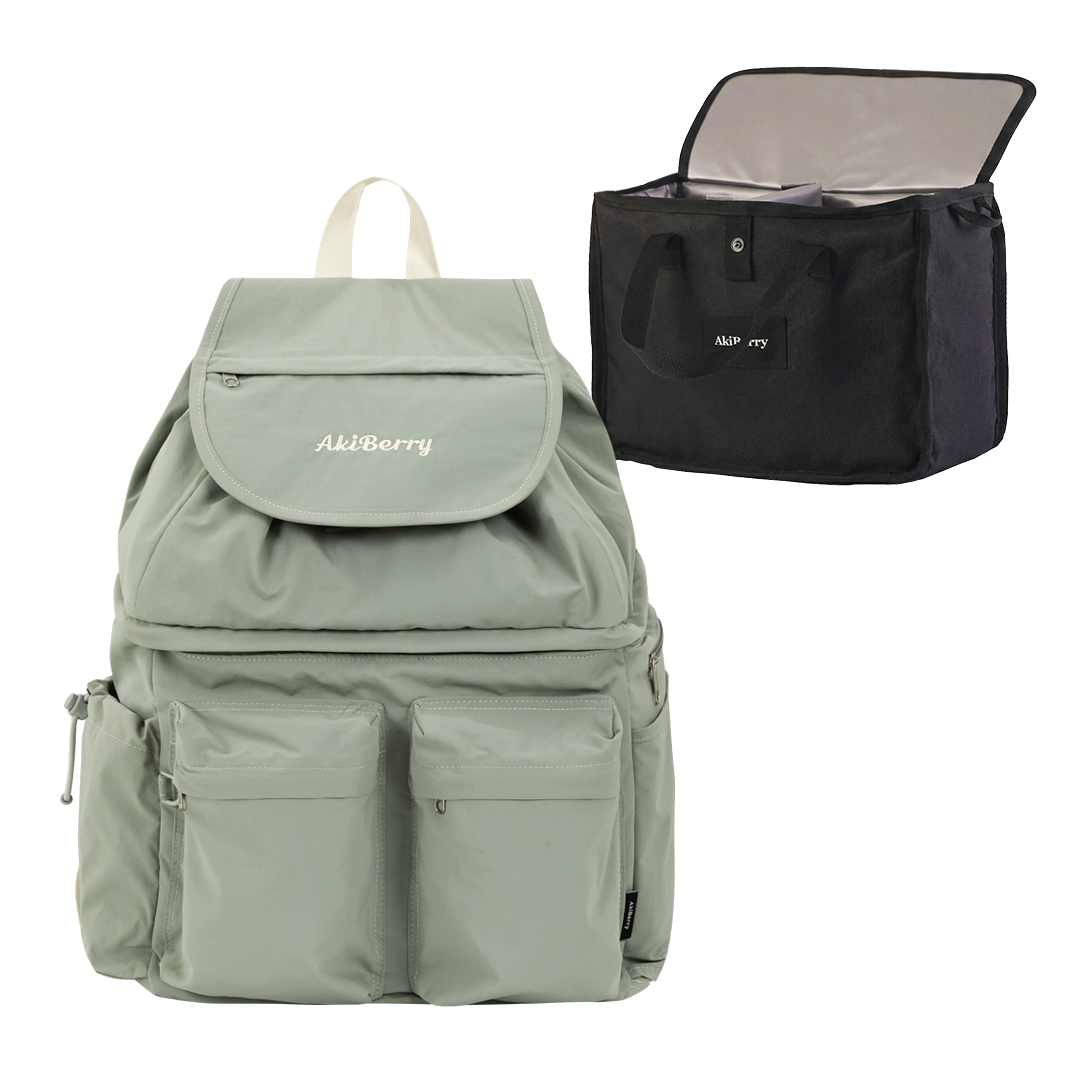 아키베리 몽프레 레나백 / 기저귀가방 백팩 보냉이너백 포함 시그니처 글로시
