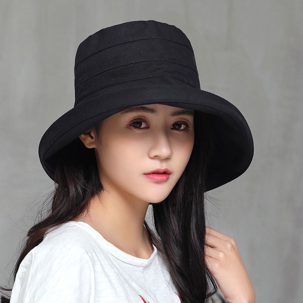 모자 메이빈 여름 버킷햇(블랙) 여성 벙거지모자 버킷햇 - 상품 이미지