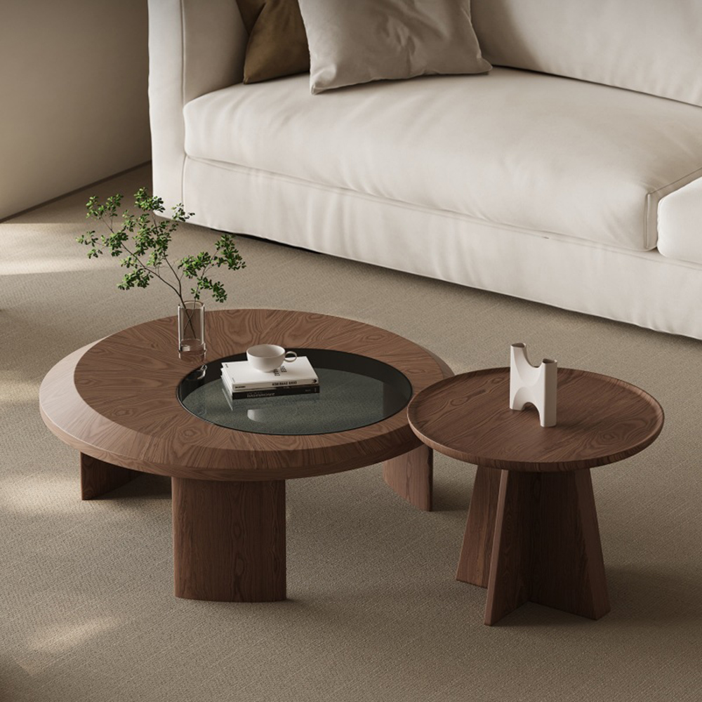 홈퍼니처 원목 거실 테이블 20 (100cm+58cm) - 상품 이미지