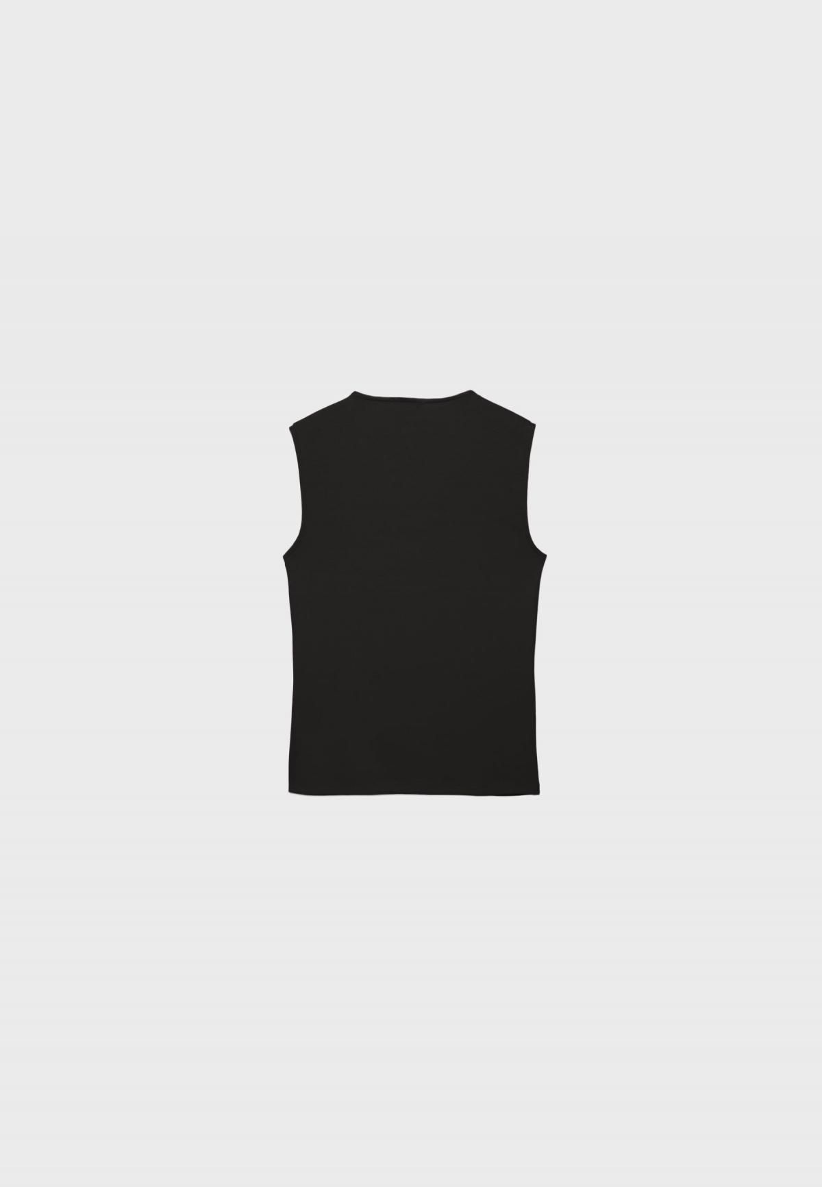 스트라디바리우스 베이직 민소매 라운드넥 티셔츠 블랙 2510/410 BLACK - 상세 이미지 2