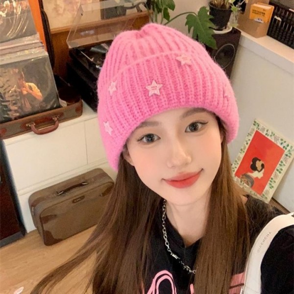 스타 큐빅 비니 여름모자 데일리모자 모자선물 겨울모자 여성모자 봄모자 벙거지 여자모자 벙거 - 메인 이미지