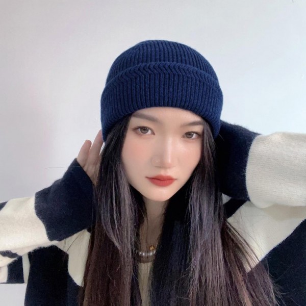 비니 니트모자 네이비 니트 프리덤 겨울모자 비니모자 패션비니 겨울비니 - 메인 이미지