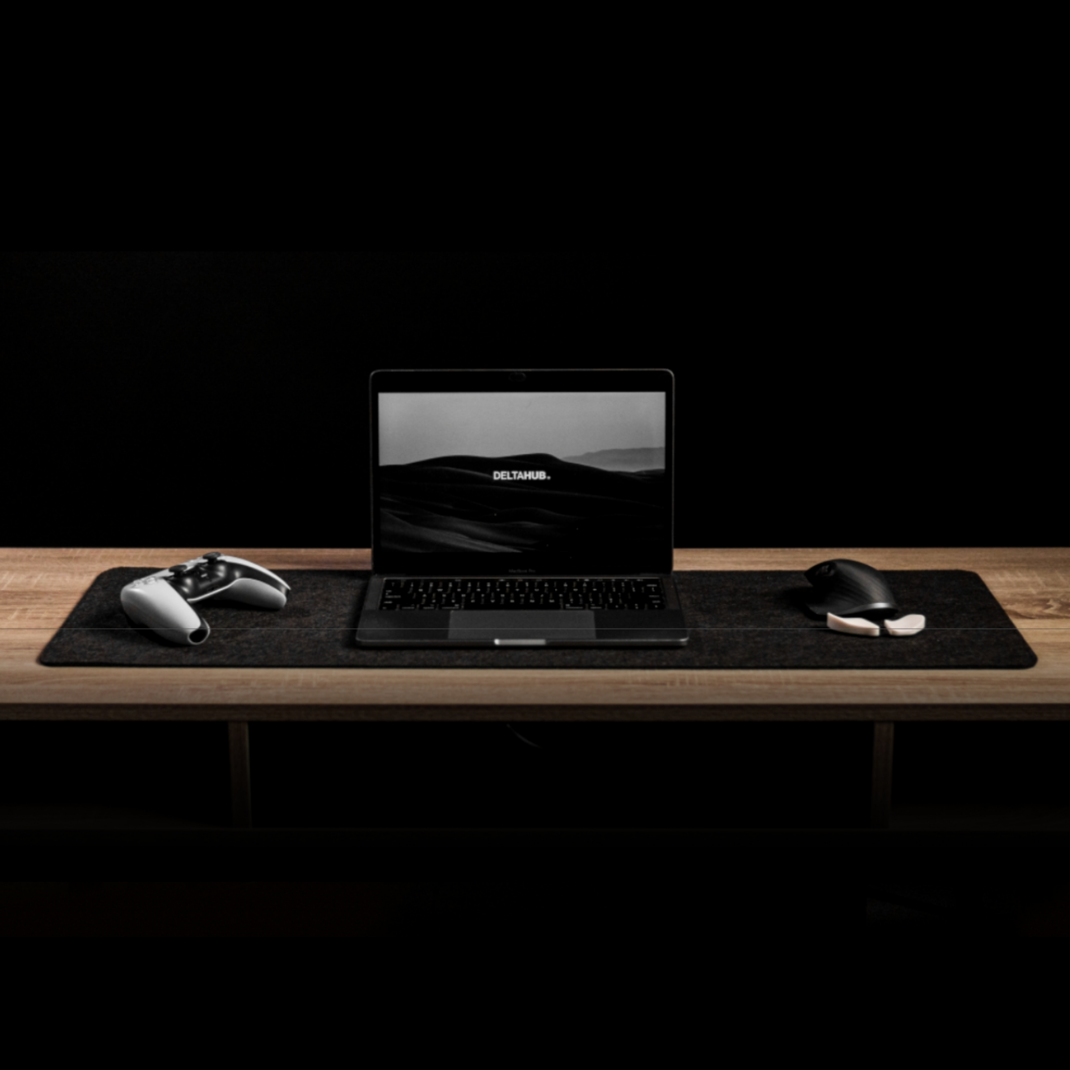 델타허브 미니멀리스틱 데스크패드 책상 펠트 매트 미디엄(30cmx90cm), GREY 이미지 4