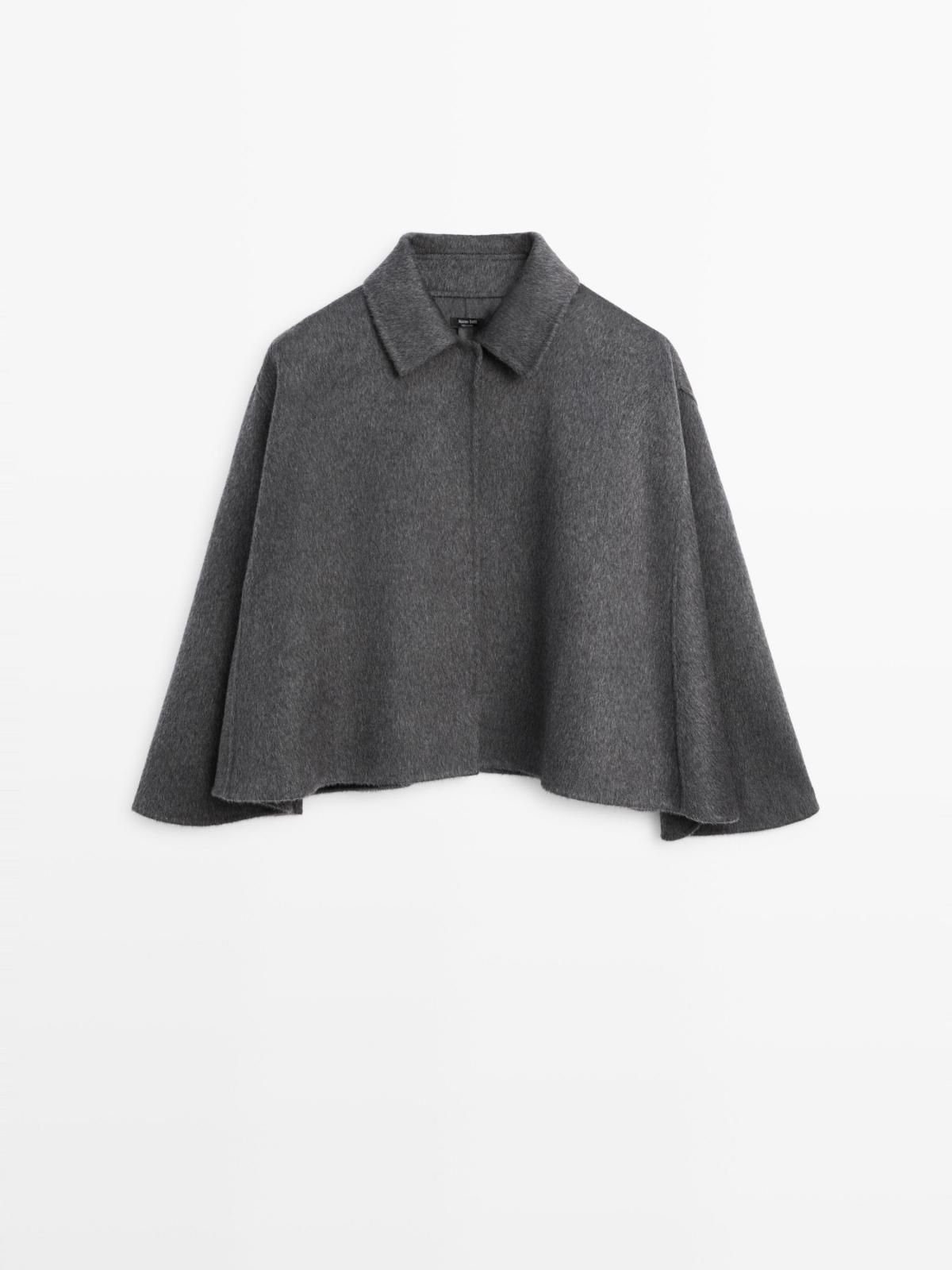 마시모두띠 울 혼방 셔츠카라 케이프 6336/801 GREY - 상품 이미지