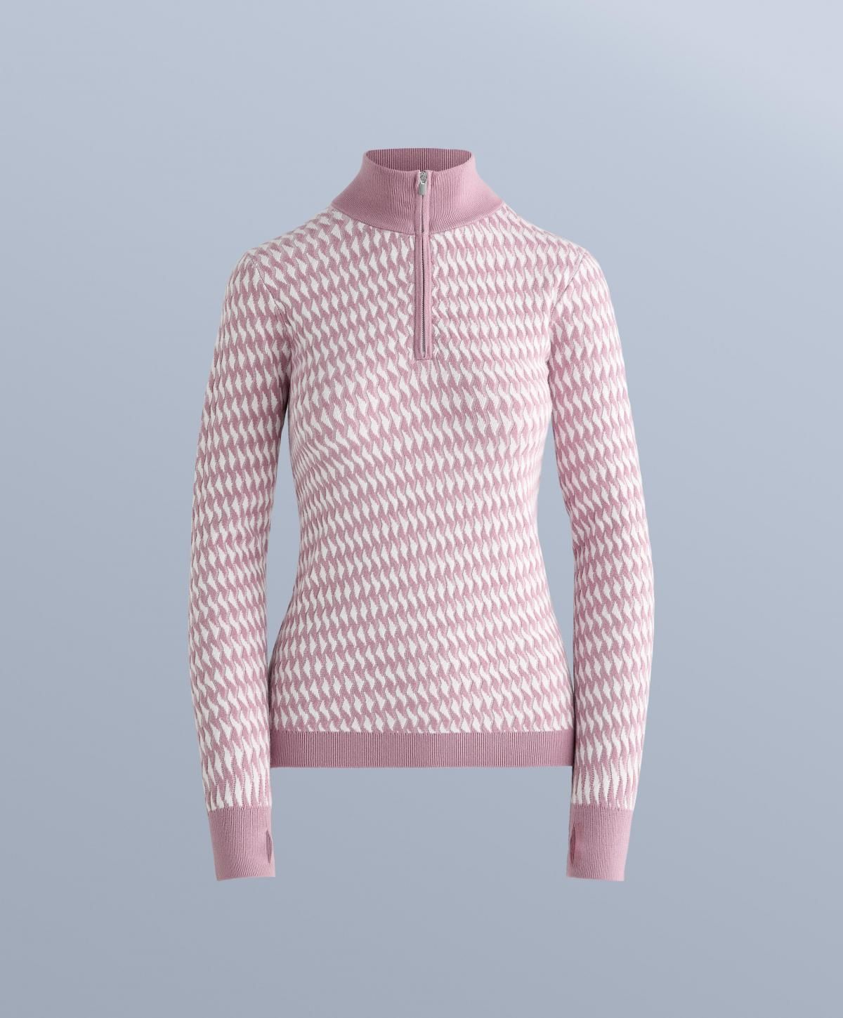 오이쇼 자카드 니트 베이스레이어 탑 핑크 3830/795 PINK-MAUVE - 상품 이미지