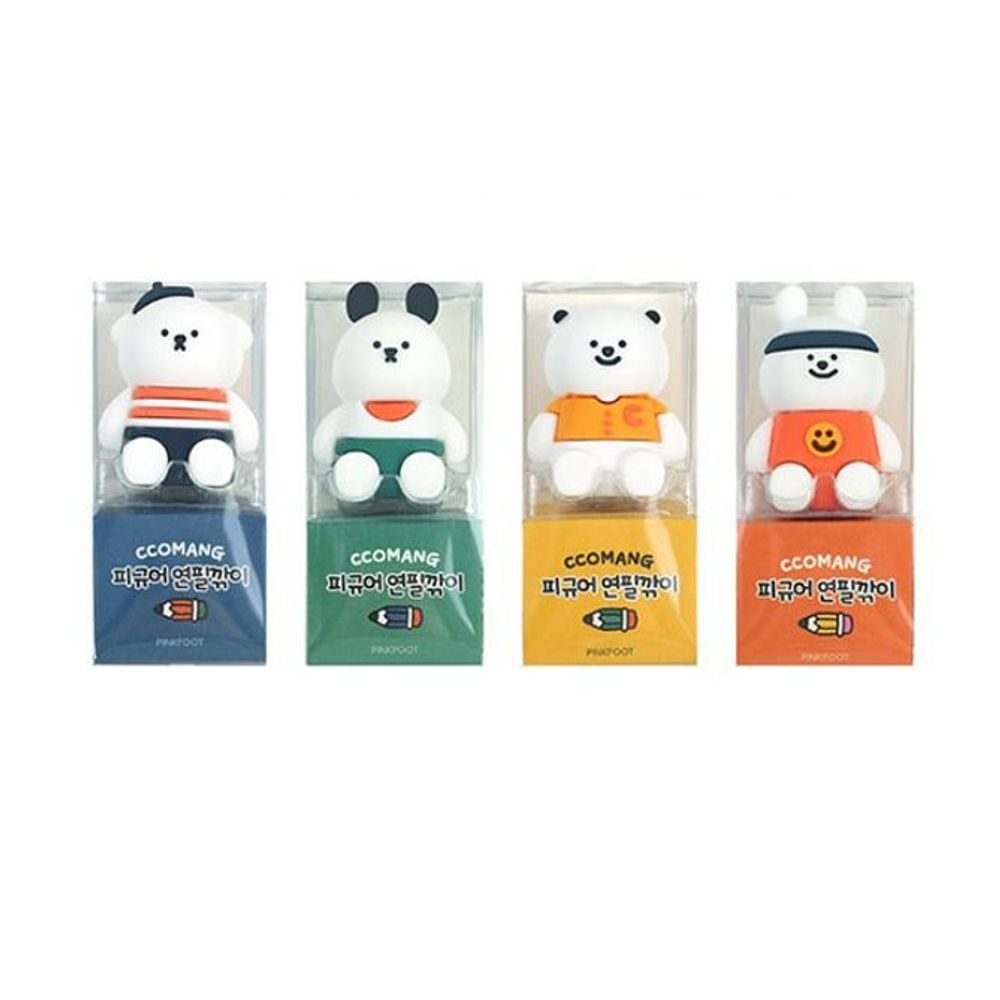 핑크풋 연필깎이 학용품 문구 필기구 꼬망피규어 커터 - 상품 이미지