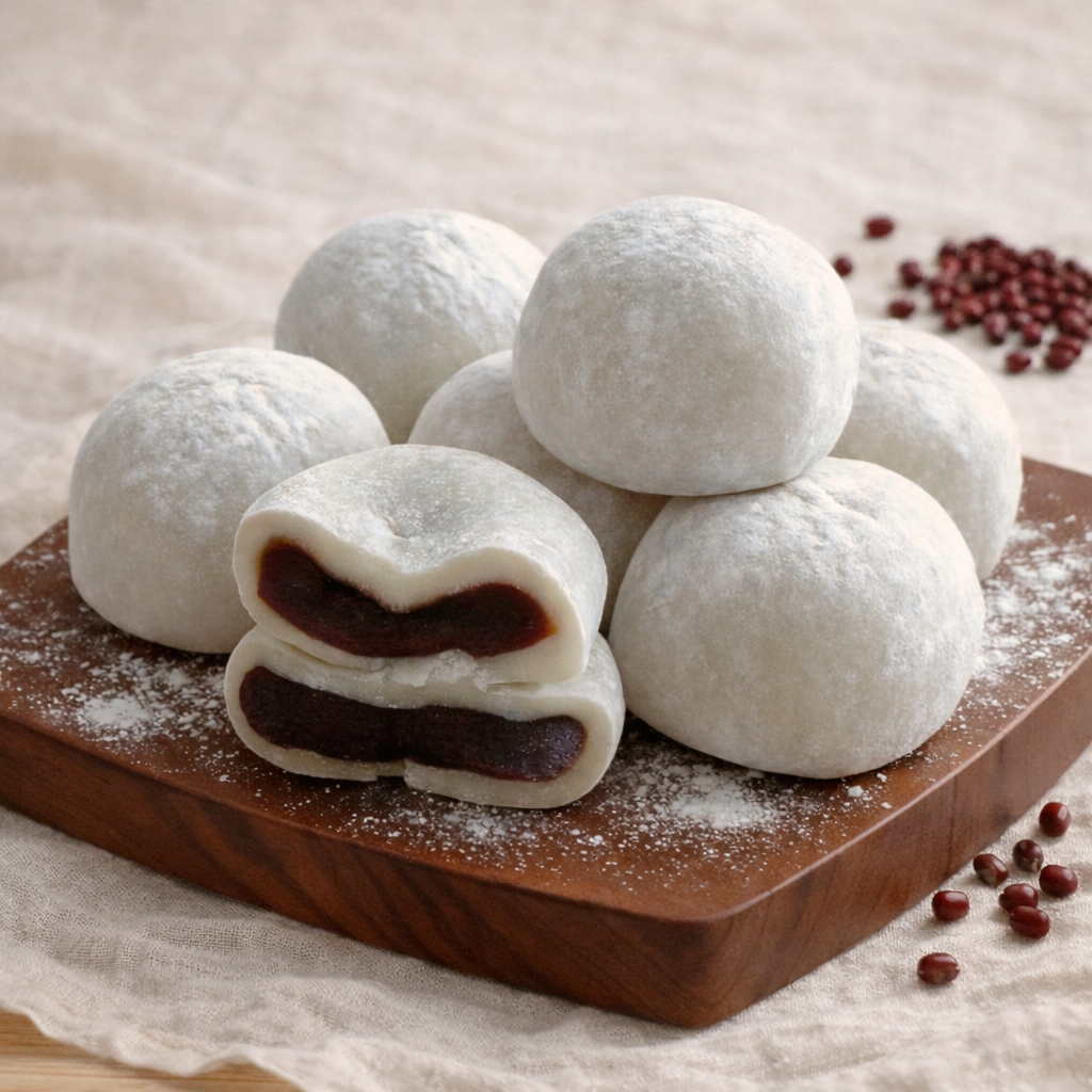 쫀득쫀득 굳지않는 한입모찌 [40gx50개] 왕찹쌀떡 [60gx30개] 아침간식 제품 이미지